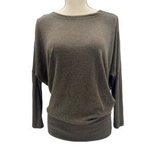 SAVVI Reversible Olive Green Open Back Shirt Size Medium